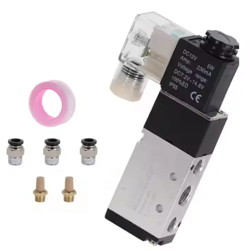Pneumatic Solenoid Valve 5 Way 2-position Control Air 12V 24V